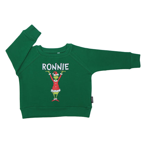 The Grinch - Personalised Sweatshirt - Standing Grinch - Forrest Green