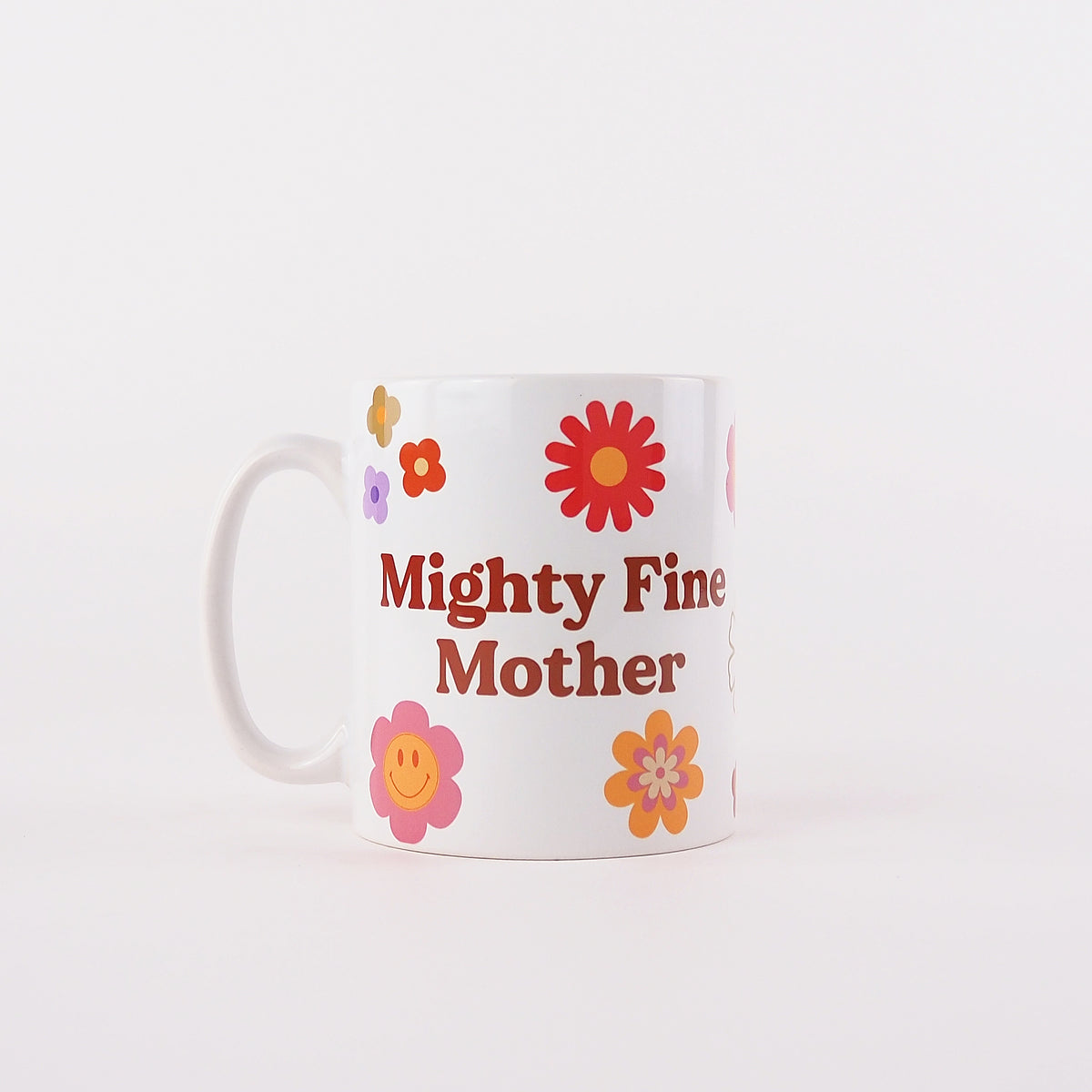 Personalised Mighty Fine Mother Floral Tea/Coffee Mug
