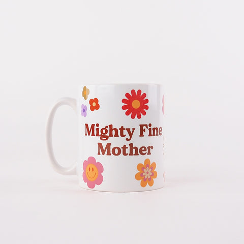 Personalised Mighty Fine Mother Floral Tea/Coffee Mug